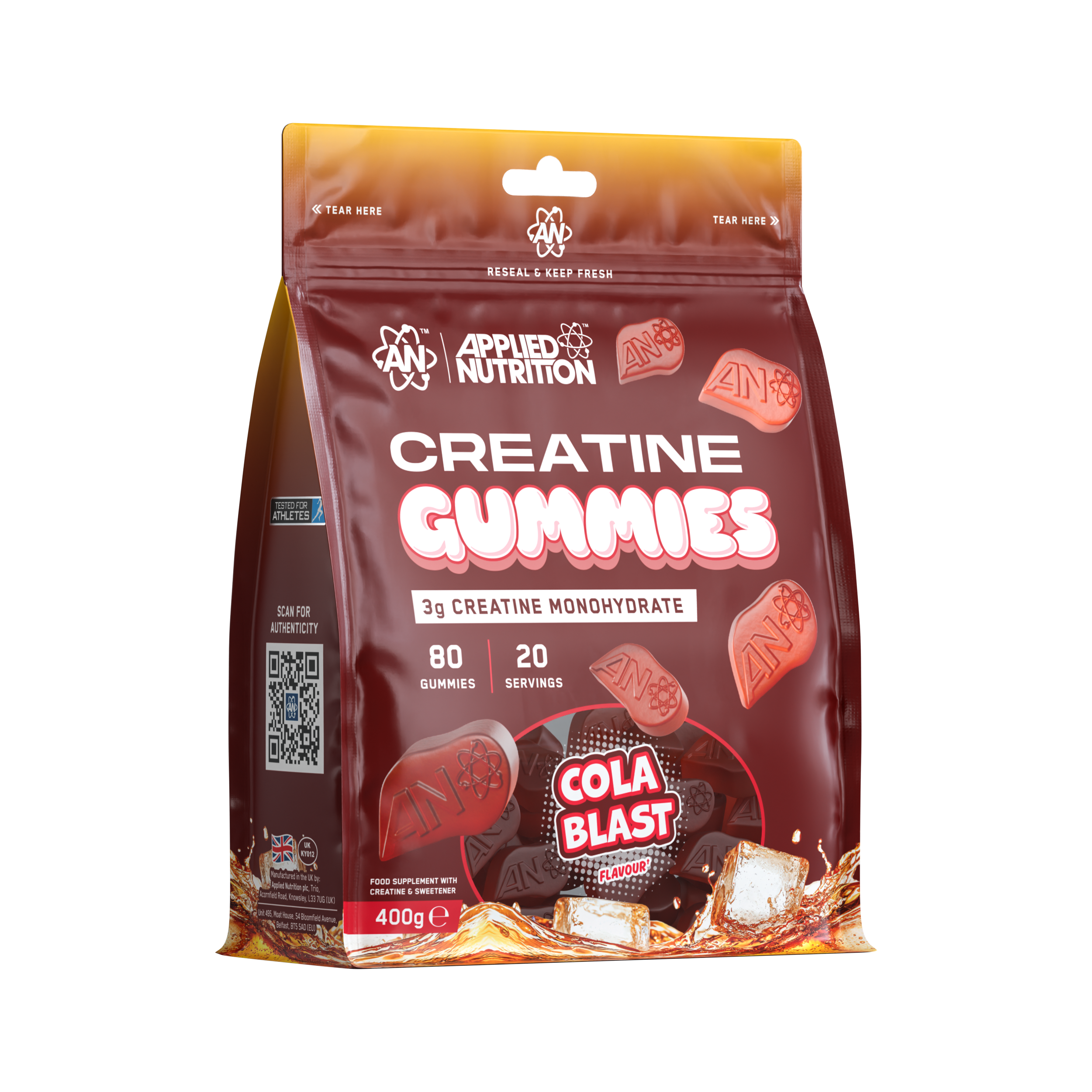 Creatine Gummies Cola Blast 80 gummies 20 serv