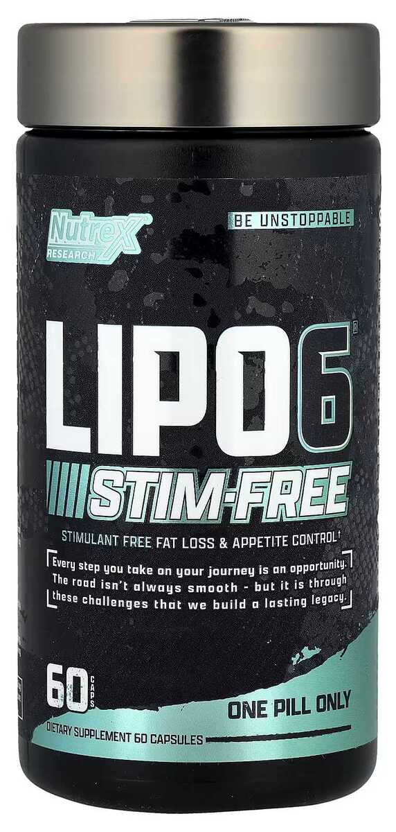 Lipo 6 Black STIM-FREE 60 ct